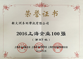 2016上海企业100强第87名